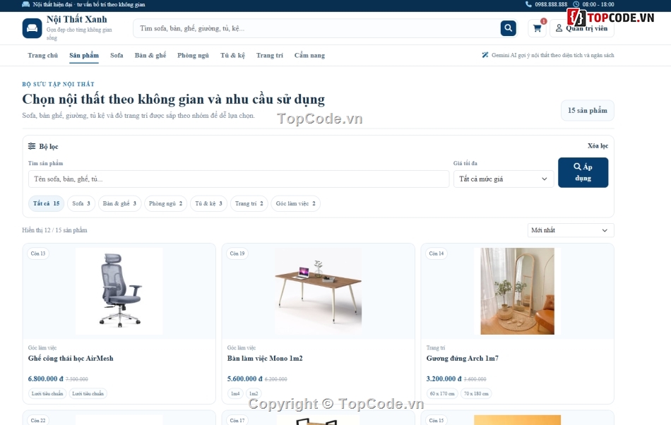 AI,nội thất,source web nội thất